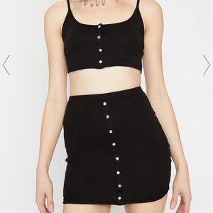 Dolls Kill Rebellious Kitty skirt set